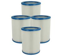 vhbw 4x filtre plissé compatible avec Fein Dustex 40, 25 aspirateur - blanc, nettoyable