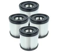 vhbw 4x filtre plissé compatible avec Hart HPWD01B aspirateur - noir/blanc