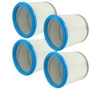 vhbw 4x filtre plissé compatible avec Hitachi Hikoki RNT 1200 aspirateur - blanc / argenté / bleu