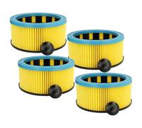 vhbw 4x filtre plissé compatible avec Metabo ASA 1202, ASA 32 L, AS 1200, AS 20 L, ASA 1201 aspirateur - bleu / jaune / noir