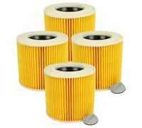 vhbw 4x filtre plissé compatible avec TackLife PVC05B, PVC01B aspirateur - jaune / marron