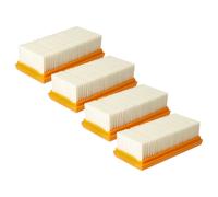 vhbw 4x filtre plissé plat compatible avec Nilfisk Attix 33-2L IC, 33-2H IC, 33-2H PC, 33-01 IC aspirateur - Filtre de refroidissement du moteur