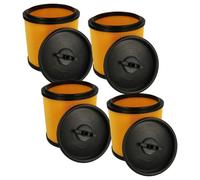 vhbw 4x filtre plissé remplacement pour Grizzly 91092030 pour aspirateur - noir / jaune