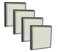 vhbw 4x filtre remplacement pour Nilfisk 12015500 pour aspirateur - filtre d'évacuation HEPA blanc / gris