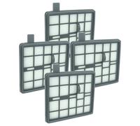 vhbw 4x filtre remplacement pour Nilfisk 12404730 pour aspirateur - filtre HEPA blanc / gris