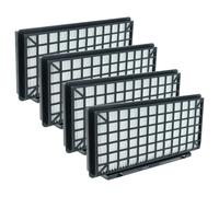 vhbw 4x filtre remplacement pour Siemens VS Z6, VZ154, 618907, 00579496, 647753, 6900647753, BBZ154HF pour aspirateur - filtre HEPA noir / blanc