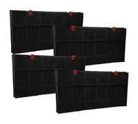 vhbw 4x Filtres à charbon actif compatible avec AEG E016B2K332LEX2, HC3360M, DS80-B, DS80-M, HC3360-M, DS809-M hotte aspirante - 43 x 21,7 x 3,3 cm