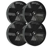 vhbw 4x Filtres à charbon actif compatible avec Alno AD 60 94264099700, ADE2050B 94264001700 hotte aspirante - 17,3 cm, avec toile tendue