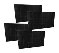 vhbw 4x Filtres à charbon actif compatible avec Alno AEF3150W, AME2222KB, AME2222KJ, AME2222KN, AME2222KS, AME2222KW hotte aspirante