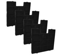 vhbw 4x Filtres à charbon actif compatible avec Amica KH 17195 E Shine Inox 80, 17194 E Shine Inox 60, 17171 E, 17173 E hotte aspirante