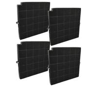 vhbw 4x Filtres à charbon actif compatible avec Arthur Martin AIRINSIDE120 120 RLNV4, AIRINBOXR1, AIRINBOXR12 hotte aspirante - 26,5 x 25,8 x 1,8 cm
