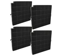 vhbw 4x Filtres à charbon actif compatible avec Arthur Martin F53 RLN 4V, F53 S4, F53 S4 60 875266 LUGO hotte aspirante - 26,5 x 25,8 x 1,8 cm