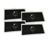 vhbw 4x Filtres à charbon actif compatible avec Balay 3BF745XP/03, 3BF745XP/02, 3BF745XP/01, 3BF745XP/04 hotte aspirante + bague de fixation
