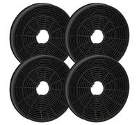 vhbw 4x Filtres à charbon actif compatible avec Beko 8848783200, 8848803200, 8848793200, 8851313200, HCA 62540 B hotte aspirante - 16 cm