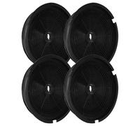 vhbw 4x Filtres à charbon actif compatible avec Beko BNO 62 L, BNO 90 L, CCP 6460 X, CCP 8480 X, CWB 6435 X, BNO 60 L hotte aspirante - 19 cm