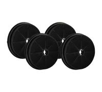 vhbw 4x Filtres à charbon actif compatible avec Belling ICH601, CHIM70SS, CHIM103BL, CHIM100, CH652, CH651, CH603, CH602 hotte aspirante - 19 cm