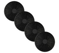 vhbw 4x Filtres à charbon actif compatible avec Bomann DU 659IX, DU7603G, DU 660IX, DU 667G, DU 668G, DU7605G hotte aspirante - 17,5 cm