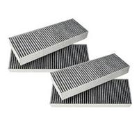 vhbw 4x Filtres à charbon actif compatible avec Bora séries BFIU, séries BHU, séries BIU table de cuisson avec hotte intégrée - 34 x 12,2 x 4,25 cm