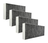 vhbw 4x Filtres à charbon actif compatible avec Bosch DBB67AM60, DBB96AF50/01, DBB96AF50, DBB66AF50/01, DBB66AF50 hotte aspirante - 46 x 19,1 x 5 cm