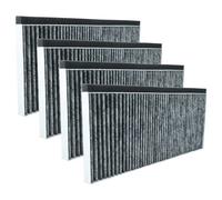 vhbw 4x Filtres à charbon actif compatible avec Bosch DFM094W52, DFM064W54, DFR067A52, DFM064W52, DFR097A52 hotte aspirante - 45,5 x 20,0 x 2,3 cm