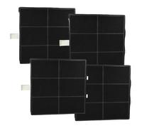 vhbw 4x Filtres à charbon actif compatible avec Bosch DKE645E, DKE955MBR, DHZ5185, DHZ5186, DHZ5105, DHZ5180 hotte aspirante - 22,2 x 22,2 x 2,4 cm