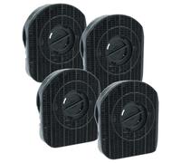 vhbw 4x Filtres à charbon actif compatible avec Bosch DKE905ABR/01, DKE975B(00), DHZ5215(00), DKE605ABR/01, DKE975B/01, DKE975BGB hotte aspirante