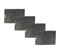 vhbw 4x Filtres à charbon actif compatible avec Bosch DKE942U02, DKE942A02, DKE942U00 DKE942U, DKE942U, DKE942U01 hotte aspirante - 30 x 21,5 x 3 cm