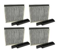 vhbw 4x Filtres à charbon actif compatible avec Bosch DWB66DM50B/01, DWB66FM50/01, DWB66IM50, DWB66IM50/01 hotte aspirante + cadre de support