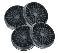 vhbw 4x Filtres à charbon actif compatible avec Bosch DWP96BC50, DWP94BC60, DWP94BC60/01, DWP94BC50, DWP94BC50/01 hotte aspirante - 19 cm