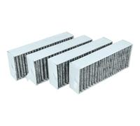 vhbw 4x Filtres à charbon actif compatible avec Bosch Series 6/8 PVQ811F15E, PVQ890F25E, PVQ895F25E, PVS611B16E, PVS63SB16F hotte aspirante