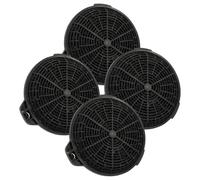 vhbw 4x Filtres à charbon actif compatible avec Cata Valto WH 02059008, Valto 900 XGWH, Valto 900 XGBK, VN 600 INOX hotte aspirante - 13,25 cm