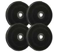 vhbw 4x Filtres à charbon actif compatible avec De Dietrich GZD 0160, HB1655E1 - ECO E233, DHC109XE1 - FAC 519 hotte aspirante - 23 cm