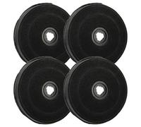 vhbw 4x Filtres à charbon actif compatible avec Electrolux EFT623-949610024, EFT623B - 949610023, EFT6500W - 942492213 hotte aspirante - 23 cm