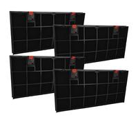 vhbw 4x Filtres à charbon actif compatible avec Elica TRAIANO IX/A/80, TRAPEZIO ST INOX F/90 DX, PRF0093761 hotte aspirante - 43 x 21,2 x 2,7 cm
