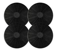 vhbw 4x Filtres à charbon actif compatible avec Exquisit KFD91, KFD610-6B, KFD611-B, KFD910-6B, KFD910-6G, KFD610 hotte aspirante - 17,5 cm