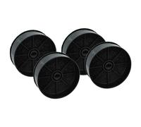 vhbw 4x Filtres à charbon actif compatible avec Faber 305.0567.012, 305.0567.013, 305.0567.014, 305.0599.305, 305.0599.306 hotte aspirante - 12,4 cm