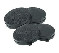 vhbw 4x Filtres à charbon actif compatible avec Falmec FLIPPER 1410, 1420, 1210, 1220, 1480 NOIR, 1440, 1480 hotte aspirante - 16,8 cm