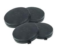 vhbw 4x Filtres à charbon actif compatible avec Falmec QUASAR, TOP, 1421 NOIR, EVO 80 P.E.CAP hotte aspirante - 16,8 cm