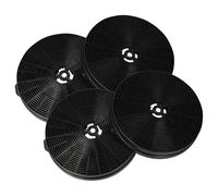 vhbw 4x Filtres à charbon actif compatible avec Firegas CC170 FGS-EBL11AR1160CC, FGS-EBL11CR1160CC, FGS-EBL15AR1160CC hotte aspirante - 17,5 cm