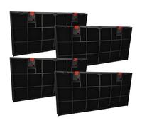 vhbw 4x Filtres à charbon actif compatible avec Ikea JDK8420E, JDK8340E, JDK7340E, JDK6000W, JDK8420S, JDK6000S hotte aspirante - 43 x 21,2 x 2,7 cm