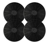 vhbw 4x Filtres à charbon actif compatible avec Klarstein 10011489, 10013866, 10011490, 10013867, 10011487, 10011488 hotte aspirante - 17,5 cm