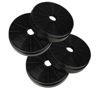 vhbw 4x Filtres à charbon actif compatible avec Klarstein Aurica 60, Aurica 90, Aurora, Balzac Silent 90, Balzac hotte aspirante - 17,5 cm