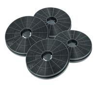 vhbw 4x Filtres à charbon actif compatible avec Klarstein Victoria, DeLorean hotte aspirante - 17,5 cm