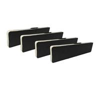 vhbw 4x Filtres à charbon actif compatible avec Miele DA 6700 D / BRWS | DA 6700 D / EDST, DA 6700 D / HVBR hotte aspirante - 43 x 10 x 2 cm