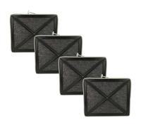 vhbw 4x Filtres à charbon actif compatible avec Miele DA371, DA372, DA60-1, DA68, DA71, DA72/1, DA73, DA362-75 hotte aspirante - 20,5 x 17 x 3,3 cm