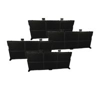 vhbw 4x Filtres à charbon actif compatible avec Neff D49PU54X0B/05, D49PU54X0B/04, D49PU54X0B/03, D49PU54X1 hotte aspirante