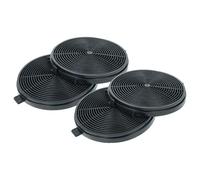 vhbw 4x Filtres à charbon actif compatible avec PKM S13-60 BBPY, S26-60KH-B, 9999-2H, S26-60ABPH hotte aspirante - 11,8 cm