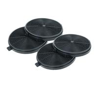 vhbw 4x Filtres à charbon actif compatible avec PKM S26-60KH-B, 9999-2H, S26-60ABPH hotte aspirante - 11,8 cm