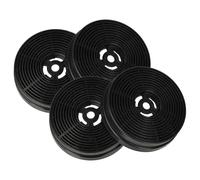 vhbw 4x Filtres à charbon actif compatible avec PROKIRA DH60 MB-01, FH60MS, DH60GB-02, DH60GB-03, DH60 MS-01, DH60GB-01, DH60 MB-02 hotte aspirante