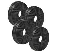 vhbw 4x Filtres à charbon actif compatible avec Rosieres RHT632002LIN hotte aspirante - 10,5 cm